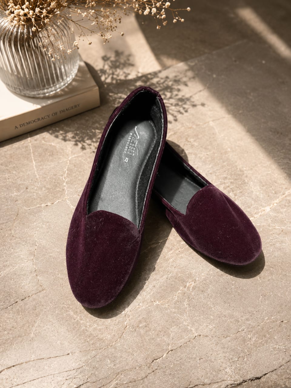 Black Textured Suede Loafers