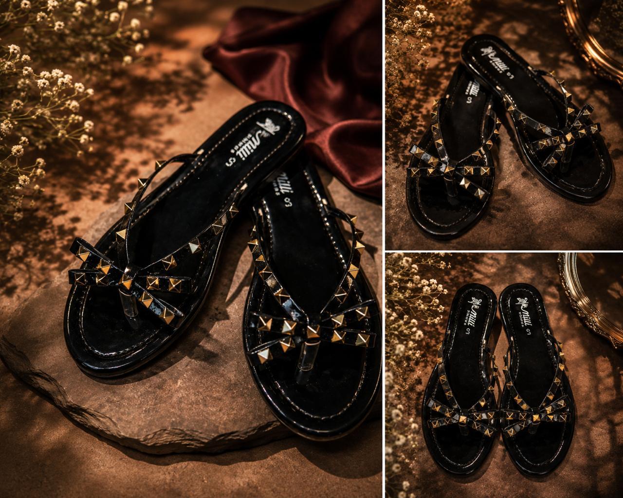 Studded Cross-Strap Flats