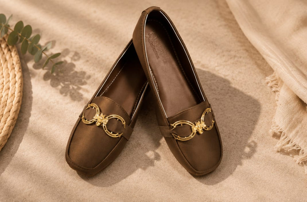Emerald Gold Buckle Loafers